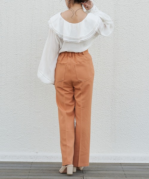 Chico(チコ)の「ハイウエストスラックスパンツ(スラックス・レディース・ブラック/ライトベージュ/オレンジ・FREE)」の19枚目の写真