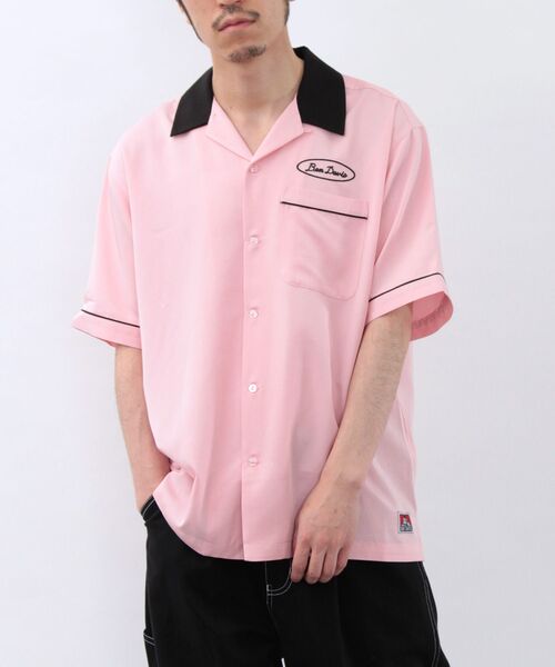 BEN DAVIS/WHITE LABEL（ベンデイビス ホワイトラベル）の「【 BEN DAVIS （ ベンデイビス ）】CRAFTSMAN SHORT SLEEVE RAYON SHIRTS（シャツ/ブラウス・メンズ・ホワイト/ブラック/ベージュ/ブルーグレー/ピンク系その他3・MEDIUM/LARGE）」の5枚目の写真