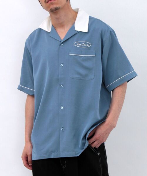 BEN DAVIS/WHITE LABEL（ベンデイビス ホワイトラベル）の「【 BEN DAVIS （ ベンデイビス ）】CRAFTSMAN SHORT SLEEVE RAYON SHIRTS（シャツ/ブラウス・メンズ・ホワイト/ブラック/ベージュ/ブルーグレー/ピンク系その他3・MEDIUM/LARGE）」の3枚目の写真
