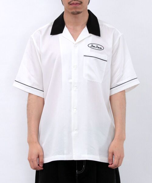 BEN DAVIS/WHITE LABEL（ベンデイビス ホワイトラベル）の「【 BEN DAVIS （ ベンデイビス ）】CRAFTSMAN SHORT SLEEVE RAYON SHIRTS（シャツ/ブラウス・メンズ・ホワイト/ブラック/ベージュ/ブルーグレー/ピンク系その他3・MEDIUM/LARGE）」の8枚目の写真