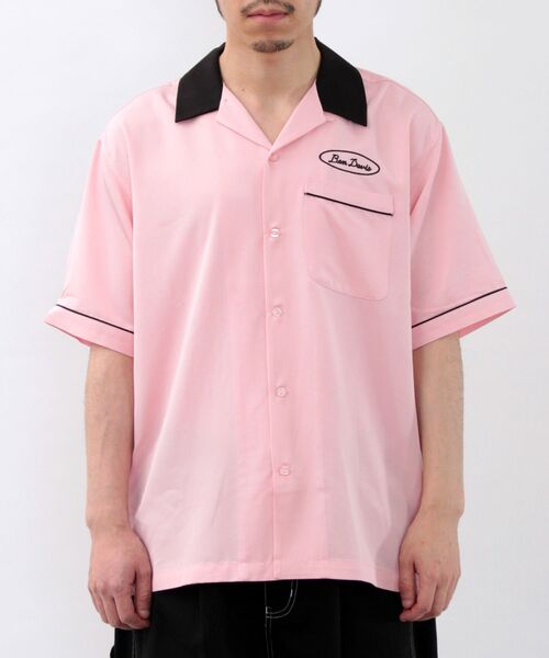 BEN DAVIS/WHITE LABEL（ベンデイビス ホワイトラベル）の「【 BEN DAVIS （ ベンデイビス ）】CRAFTSMAN SHORT SLEEVE RAYON SHIRTS（シャツ/ブラウス・メンズ・ホワイト/ブラック/ベージュ/ブルーグレー/ピンク系その他3・MEDIUM/LARGE）」の10枚目の写真