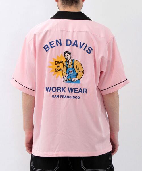 BEN DAVIS/WHITE LABEL（ベンデイビス ホワイトラベル）の「【 BEN DAVIS （ ベンデイビス ）】CRAFTSMAN SHORT SLEEVE RAYON SHIRTS（シャツ/ブラウス・メンズ・ホワイト/ブラック/ベージュ/ブルーグレー/ピンク系その他3・MEDIUM/LARGE）」の11枚目の写真