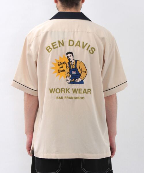 BEN DAVIS/WHITE LABEL（ベンデイビス ホワイトラベル）の「【 BEN DAVIS （ ベンデイビス ）】CRAFTSMAN SHORT SLEEVE RAYON SHIRTS（シャツ/ブラウス・メンズ・ホワイト/ブラック/ベージュ/ブルーグレー/ピンク系その他3・MEDIUM/LARGE）」の13枚目の写真