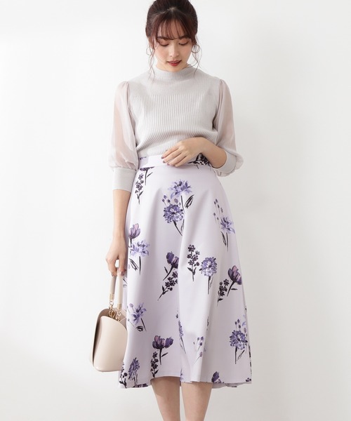 ETRO フラワープリントハイローシルクスカート ピンク レースフラワープリントスカート｜ピンクハウスオフィシャル
