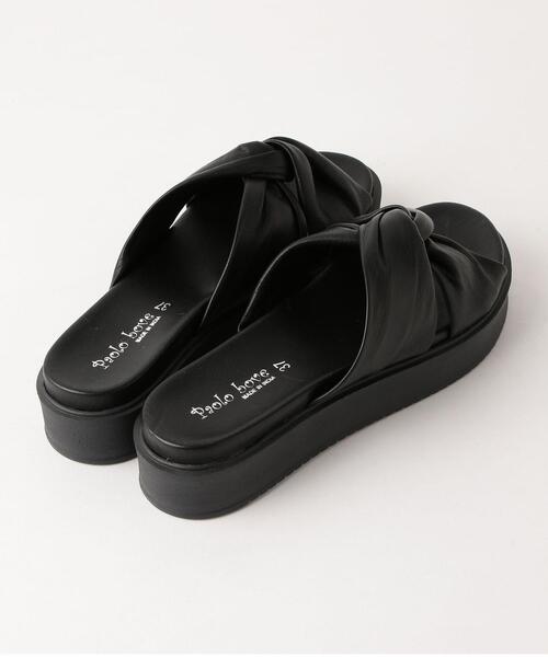 PAOLO BOVE(パオロボーヴ)の「<PAOLO BOVE> L ネジリプラットフォーム サンダル(サンダル・レディース・ブラック/ゴールド・38/36/37)」の5枚目の写真