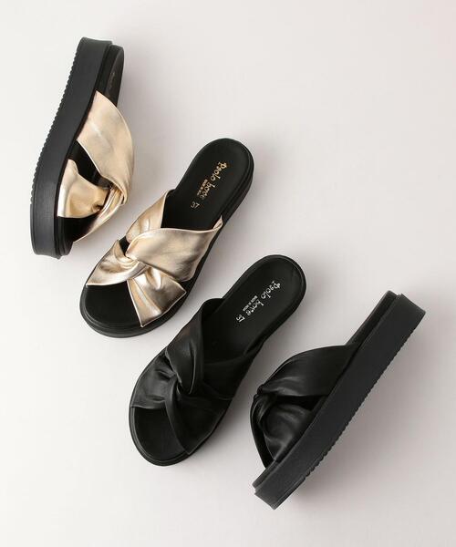 PAOLO BOVE(パオロボーヴ)の「<PAOLO BOVE> L ネジリプラットフォーム サンダル(サンダル・レディース・ブラック/ゴールド・38/36/37)」の4枚目の写真