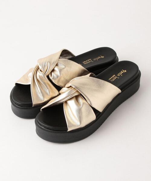 PAOLO BOVE(パオロボーヴ)の「<PAOLO BOVE> L ネジリプラットフォーム サンダル(サンダル・レディース・ブラック/ゴールド・38/36/37)」の10枚目の写真