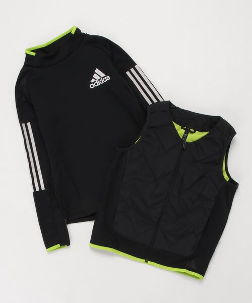 adidas(アディダス)の「ADIDAS アディダス 2IN1トレーニングジャケット(ナイロンジャケット・キッズ・ブラック・150cm/140cm/160cm)」の4枚目の写真