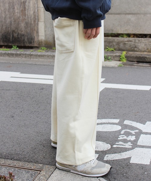 1 to 10 people（ワントゥテンピープル）の「【1to10people】ピンタックスウェットビッグスラックス WGC-048-M（その他パンツ・メンズ・アイボリー/パープル・F）」の6枚目の写真