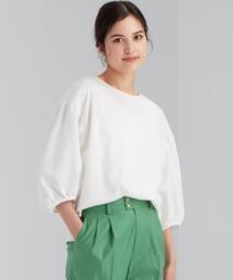 green label relaxing | FFC ソデ ボリューム イソザイ コンビ プルオーバー カットソー(Tシャツ/カットソー)