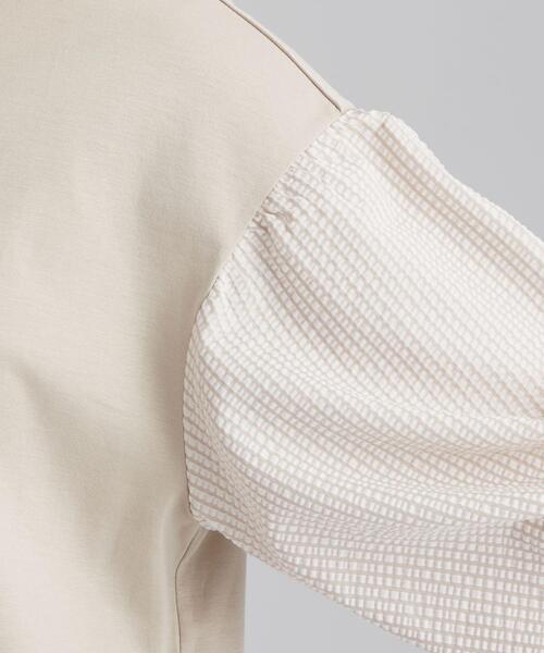 green label relaxing(グリーンレーベルリラクシング)の「FFC ソデ ボリューム イソザイ コンビ プルオーバー カットソー(Tシャツ/カットソー・レディース・ホワイト/ブラック/ベージュ・FREE)」の11枚目の写真