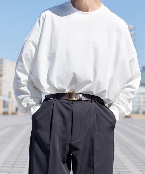 kutir（クティール）の「【3周年記念】kutirスタイル3点セットC(ロンT・フレアパンツ・スクエアショルダーバッグ)（Tシャツ/カットソー・メンズ・ブラック・SMALL/MEDIUM/LARGE）」の15枚目の写真