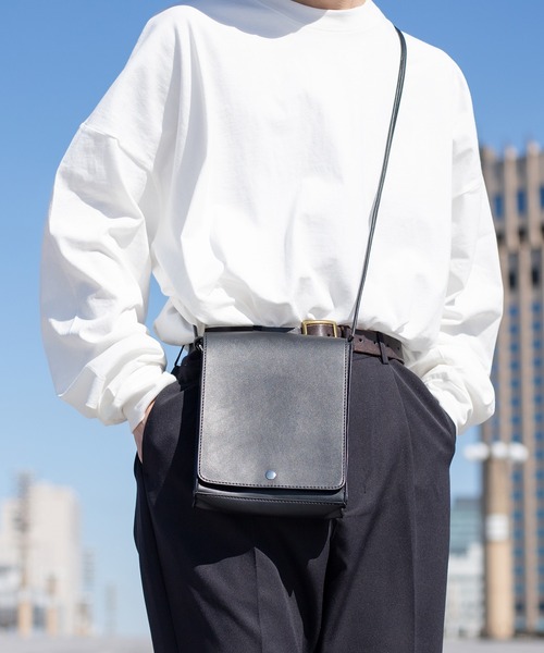 kutir（クティール）の「【3周年記念】kutirスタイル3点セットC(ロンT・フレアパンツ・スクエアショルダーバッグ)（Tシャツ/カットソー・メンズ・ブラック・SMALL/MEDIUM/LARGE）」の3枚目の写真