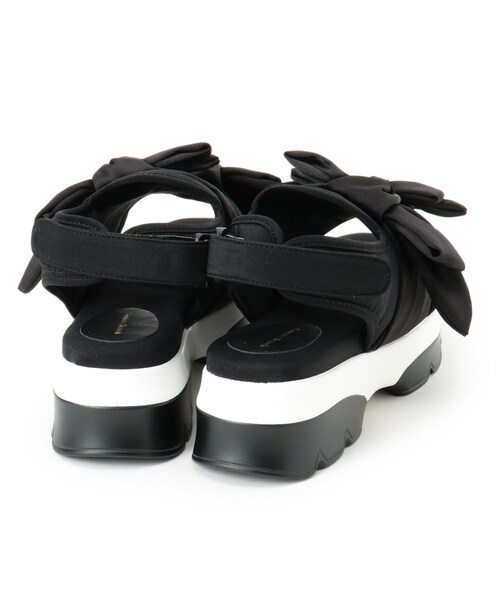 couture brooch（クチュールブローチ）の「◆サテンリボンスポサン（サンダル・レディース・ライトグレー/ブラック・35/45）」の7枚目の写真