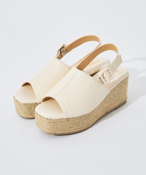 Chico（チコ）の「レザーベルト厚底ジュートサンダル（サンダル・レディース・アイボリー/ブラック/シルバー・LARGE/SMALL/MEDIUM）」の17枚目の写真