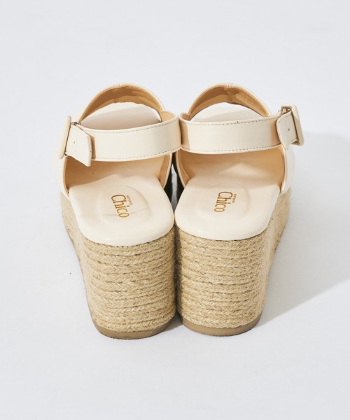 Chico（チコ）の「レザーベルト厚底ジュートサンダル（サンダル・レディース・アイボリー/ブラック/シルバー・LARGE/SMALL/MEDIUM）」の19枚目の写真