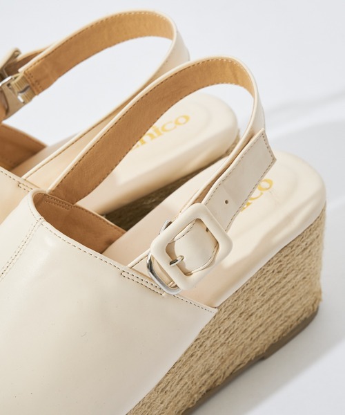 Chico（チコ）の「レザーベルト厚底ジュートサンダル（サンダル・レディース・アイボリー/ブラック/シルバー・LARGE/SMALL/MEDIUM）」の21枚目の写真