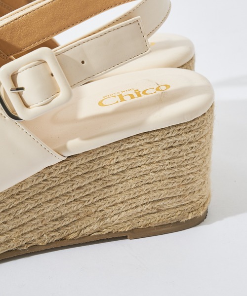 Chico（チコ）の「レザーベルト厚底ジュートサンダル（サンダル・レディース・アイボリー/ブラック/シルバー・LARGE/SMALL/MEDIUM）」の22枚目の写真