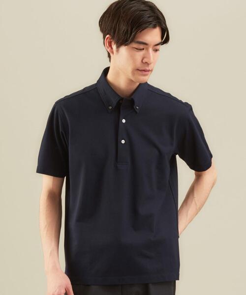 green label relaxing(グリーンレーベルリラクシング)の「OLT< 機能性 / 吸水速乾 ・ 抗菌 > CSD D/C バーズアイ ボタンダウン 半袖 ポロシャツ(ポロシャツ・メンズ・ダークグレー/ロイヤルブルー/ネイビー/オリーブ/ホワイト/ライトブルー/ターコイズブルー/オレンジ系その他/ダークブラウン・M/S/L/XL)」の7枚目の写真