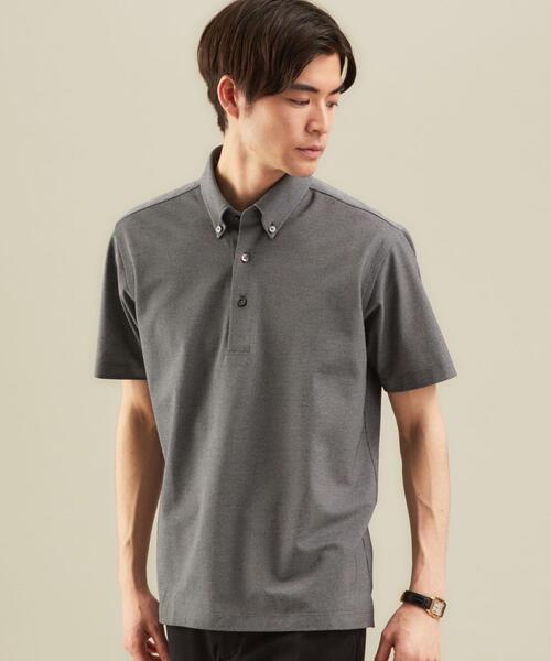 green label relaxing(グリーンレーベルリラクシング)の「OLT< 機能性 / 吸水速乾 ・ 抗菌 > CSD D/C バーズアイ ボタンダウン 半袖 ポロシャツ(ポロシャツ・メンズ・ダークグレー/ロイヤルブルー/ネイビー/オリーブ/ホワイト/ライトブルー/ターコイズブルー/オレンジ系その他/ダークブラウン・M/S/L/XL)」の3枚目の写真