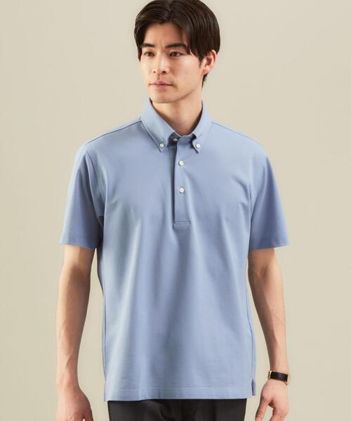 green label relaxing(グリーンレーベルリラクシング)の「OLT< 機能性 / 吸水速乾 ・ 抗菌 > CSD D/C バーズアイ ボタンダウン 半袖 ポロシャツ(ポロシャツ・メンズ・ダークグレー/ロイヤルブルー/ネイビー/オリーブ/ホワイト/ライトブルー/ターコイズブルー/オレンジ系その他/ダークブラウン・M/S/L/XL)」の19枚目の写真