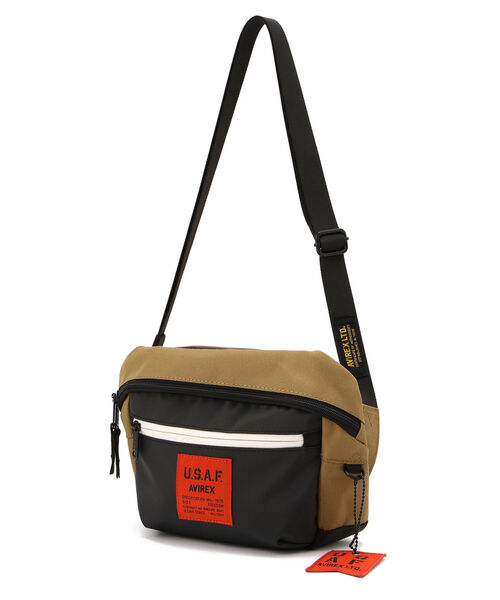 AVIREX（アヴィレックス）の「【バッグ】ダッチ スリングバッグ/DUTCH SLING BAG/AVIREX/アヴィレックス（ショルダーバッグ・メンズ・ベージュ/ブラック・FREE）」の3枚目の写真