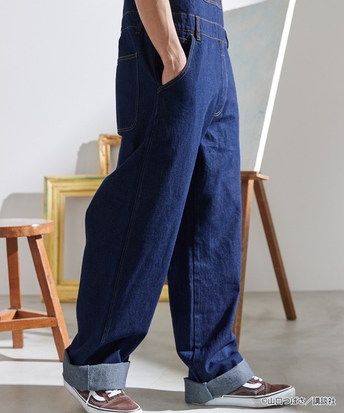 MONO-MART（モノマート）の「【ブルーピリオド】コラボ オーバーサイズ ロゴ刺繍 コットンオーバーオール（サロペット/オーバーオール・メンズ・ホワイト系その他/ブラック系その他/ブルー系その他・M/L）」の21枚目の写真