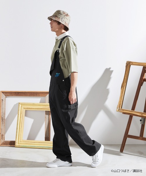 MONO-MART（モノマート）の「【ブルーピリオド】コラボ オーバーサイズ ロゴ刺繍 コットンオーバーオール（サロペット/オーバーオール・メンズ・ホワイト系その他/ブラック系その他/ブルー系その他・M/L）」の5枚目の写真