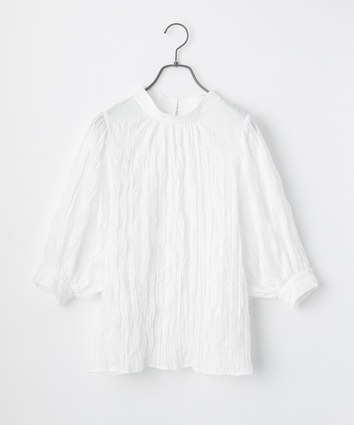 PAGEBOY(ページボーイ)の「ボリュームスリーブブラウス(半袖)【ボリューム袖/2WAY】(シャツ/ブラウス・レディース・ブラック/グレイッシュベージュ/オフホワイト/オリーブ・FREE)」の9枚目の写真