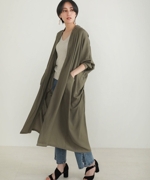 Bou Jeloud（ブージュルード）の「さらさら素材◆カーディガン（カーディガン/ボレロ・レディース・ブラック/ベージュ/カーキ・38）」の3枚目の写真