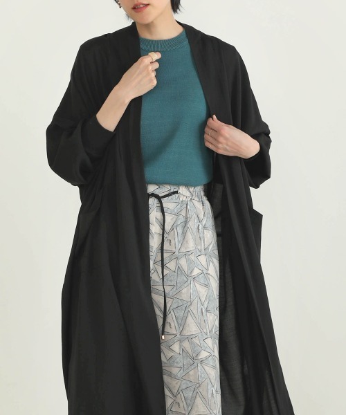 Bou Jeloud（ブージュルード）の「さらさら素材◆カーディガン（カーディガン/ボレロ・レディース・ブラック/ベージュ/カーキ・38）」の16枚目の写真