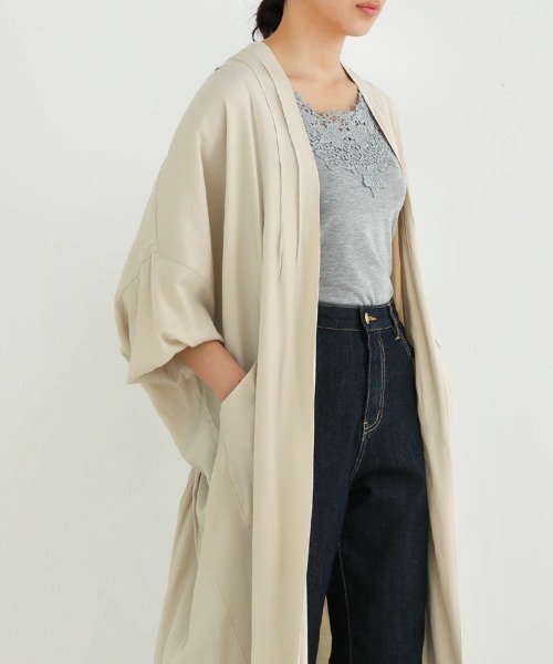 Bou Jeloud（ブージュルード）の「さらさら素材◆カーディガン（カーディガン/ボレロ・レディース・ブラック/ベージュ/カーキ・38）」の11枚目の写真