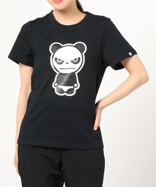 tシャツ HIPANDA ハイパンダ レディース HIPANDAロゴ・プリント ベーシック 半袖Tシャツ レディース HIPANDA ハイパンダ レディース HIPANDAロゴ・プリント