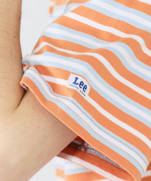 Lee（リー）の「マルチボーダー　半袖Tシャツ（Tシャツ/カットソー・メンズ・オレンジ/オレンジ系その他・LARGE/SMALL/MEDIUM）」の10枚目の写真