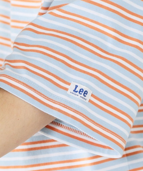 Lee（リー）の「マルチボーダー　半袖Tシャツ（Tシャツ/カットソー・メンズ・オレンジ/オレンジ系その他・LARGE/SMALL/MEDIUM）」の4枚目の写真