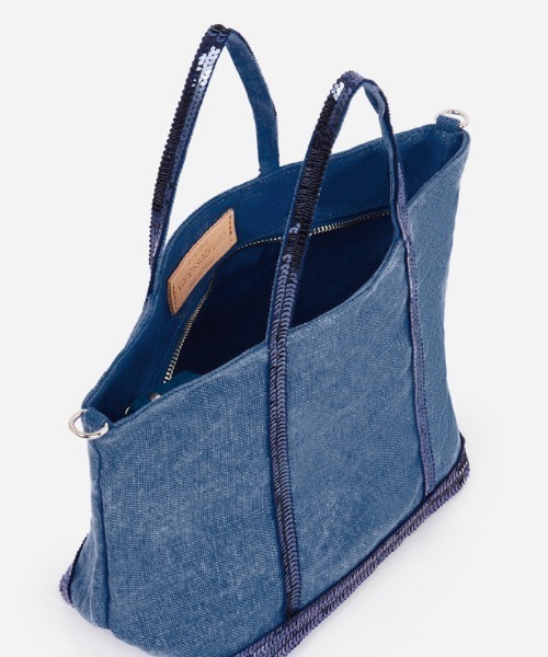 vanessabruno（ヴァネッサブリューノ）の「CABAS PETIT SMALL TOTE BAG（トートバッグ・レディース・イエロー/オリーブ/ブルー・FREE）」の4枚目の写真