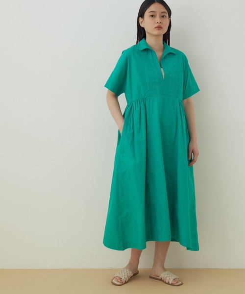 セール Ne Quittez Pas Poplin Emb Short Sleeve Dress ワンピース Adam Et Rope アダムエロペ のファッション通販 Zozotown