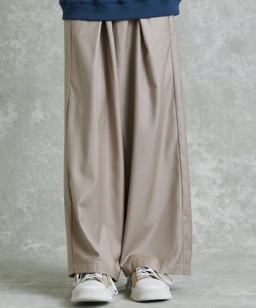 act'm(アクトム)の「TRタックワイドストレートスラックスパンツ(スラックス・メンズ・ブラック/モカ/グレイッシュベージュ/ライトブルーグレー・S/M/L)」の4枚目の写真