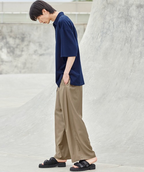 act'm(アクトム)の「TRタックワイドストレートスラックスパンツ(スラックス・メンズ・ブラック/モカ/グレイッシュベージュ/ライトブルーグレー・S/M/L)」の6枚目の写真