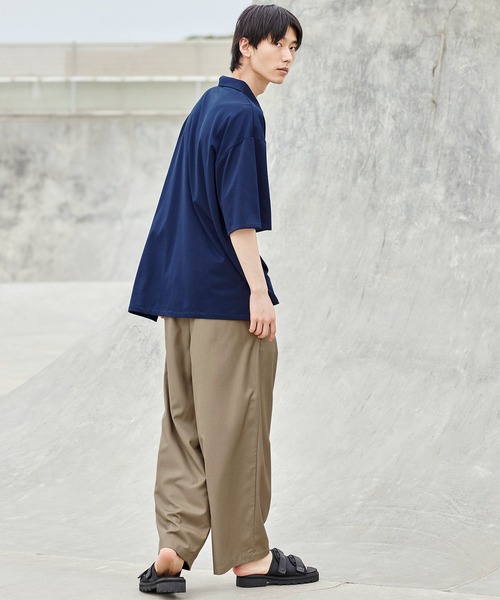 act'm(アクトム)の「TRタックワイドストレートスラックスパンツ(スラックス・メンズ・ブラック/モカ/グレイッシュベージュ/ライトブルーグレー・S/M/L)」の8枚目の写真