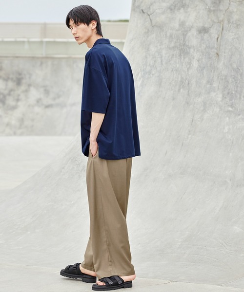 act'm(アクトム)の「TRタックワイドストレートスラックスパンツ(スラックス・メンズ・ブラック/モカ/グレイッシュベージュ/ライトブルーグレー・S/M/L)」の10枚目の写真