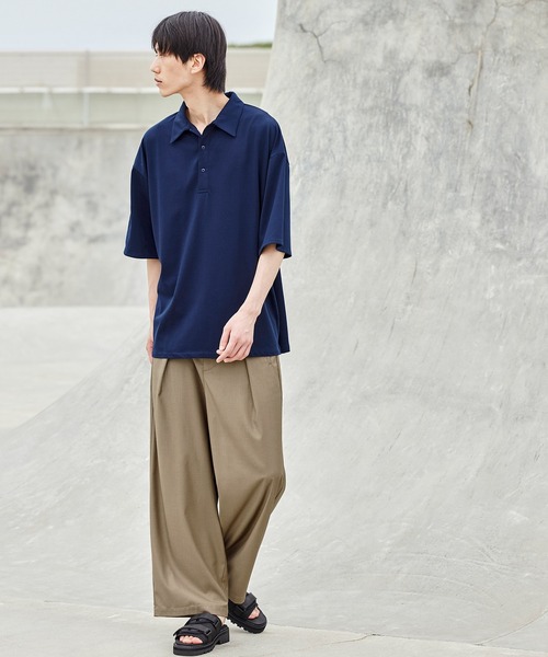 act'm(アクトム)の「TRタックワイドストレートスラックスパンツ(スラックス・メンズ・ブラック/モカ/グレイッシュベージュ/ライトブルーグレー・S/M/L)」の12枚目の写真