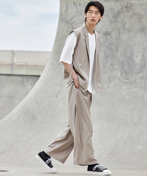 act'm(アクトム)の「TRタックワイドストレートスラックスパンツ(スラックス・メンズ・ブラック/モカ/グレイッシュベージュ/ライトブルーグレー・S/M/L)」の18枚目の写真