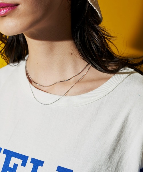 Auntie Rosa Holiday(アンティローザホリデー)の「スネークチェーンレイヤードネックレス(ネックレス・レディース・シルバー/ゴールド・FREE)」の2枚目の写真
