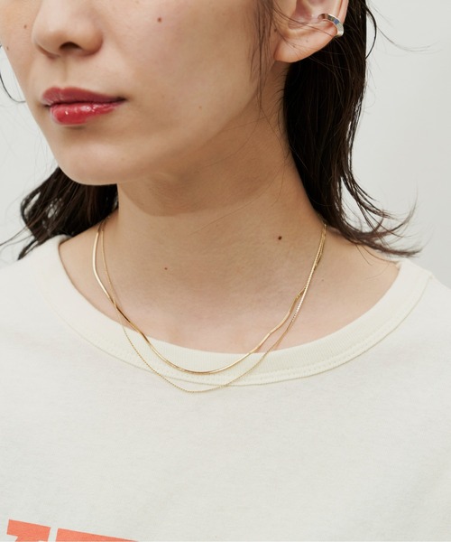 Auntie Rosa Holiday(アンティローザホリデー)の「スネークチェーンレイヤードネックレス(ネックレス・レディース・シルバー/ゴールド・FREE)」の11枚目の写真