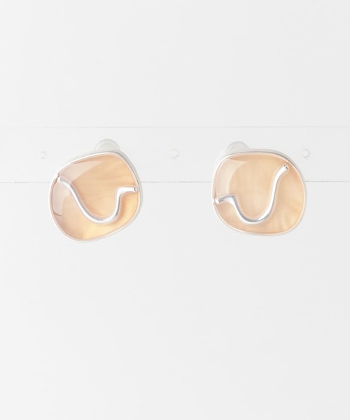 SMELLY（スメリー）の「カラーエポメタルラインピアス（ピアス（両耳用）・レディース・ベージュ/アイボリー・-）」の8枚目の写真