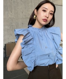 rienda | ノースリフリルブラウス(シャツ/ブラウス)