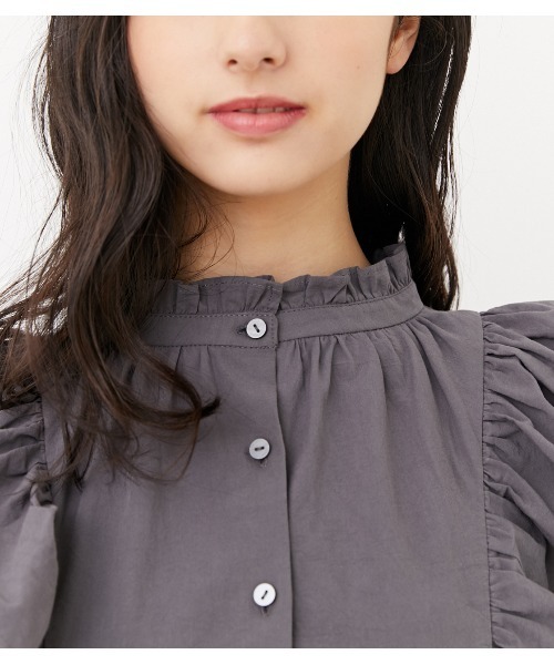 rienda(リエンダ)の「ノースリフリルブラウス(シャツ/ブラウス・レディース・ダークグレー/ブルー/ホワイト・FREE)」の16枚目の写真