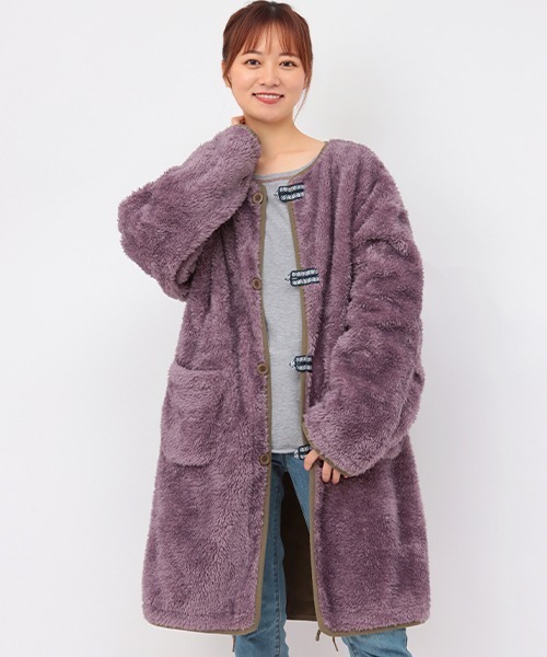 チチカカ（チチカカ）の「リバーシブルミリタリーコート（ノーカラーコート・レディース・ベージュ/カーキ・FREE）」の16枚目の写真