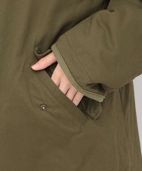 チチカカ（チチカカ）の「リバーシブルミリタリーコート（ノーカラーコート・レディース・ベージュ/カーキ・FREE）」の20枚目の写真